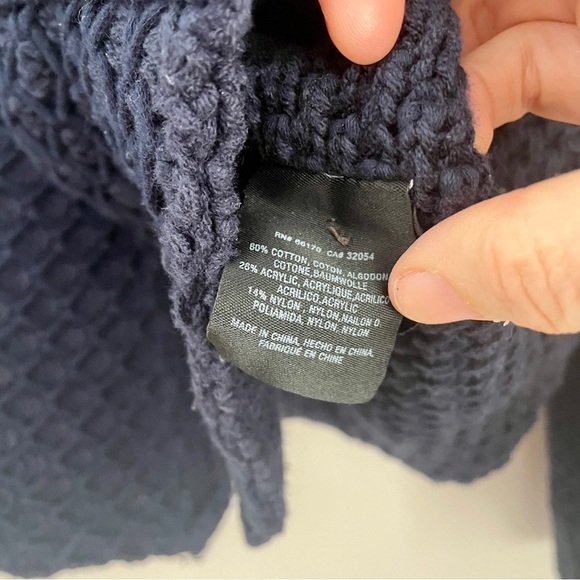 Anthropologie Maeve Navy Blue One Button Cardigan Sweater Large - Picture 5 of 7